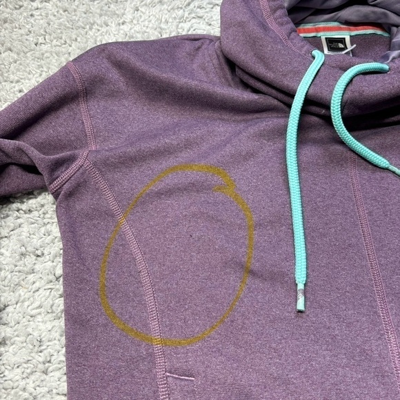 The North Face Sweatshirt Womens Small Cowl Neck Pullover Neck Warmer Purple - Picture 5 of 5